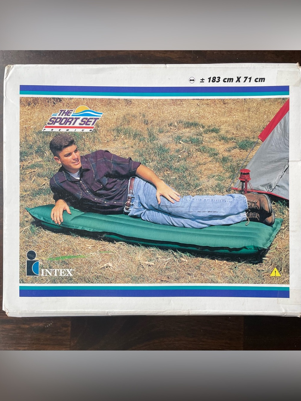 Vintage Intex Fabric Camping Mat Vinyl Fabric 72” x 28” Single Mattress  1996